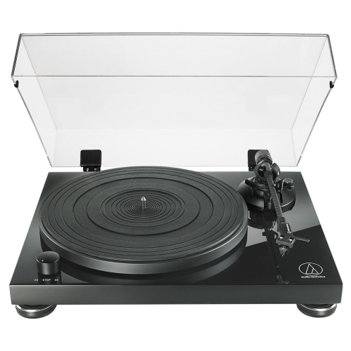 Audio-Technica AT-LPW50PB Manual Belt Drive Wood Base Turntable - Piano Black